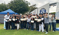 태권도 품새와 격파 시범 ‘원더풀’