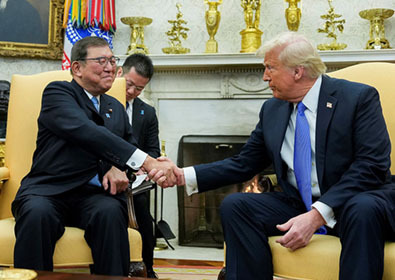 “미일, 이달 중순 G7 직전 美서 정상회담 검토…관세 집중 협의”
