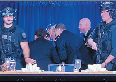 백악관 기자단 만찬장 총격… 트럼프 노렸다 ‘충격’